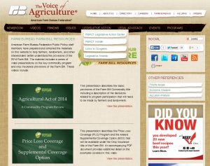 AFBF Farm Bill Recources Screenshot