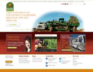 Wisconsin Potato Growers homepage screenshot