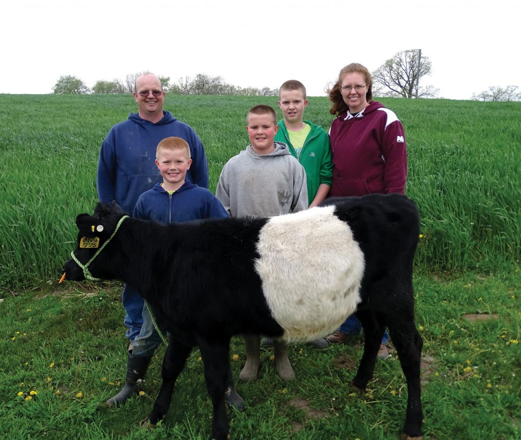 Winch family with fair calf